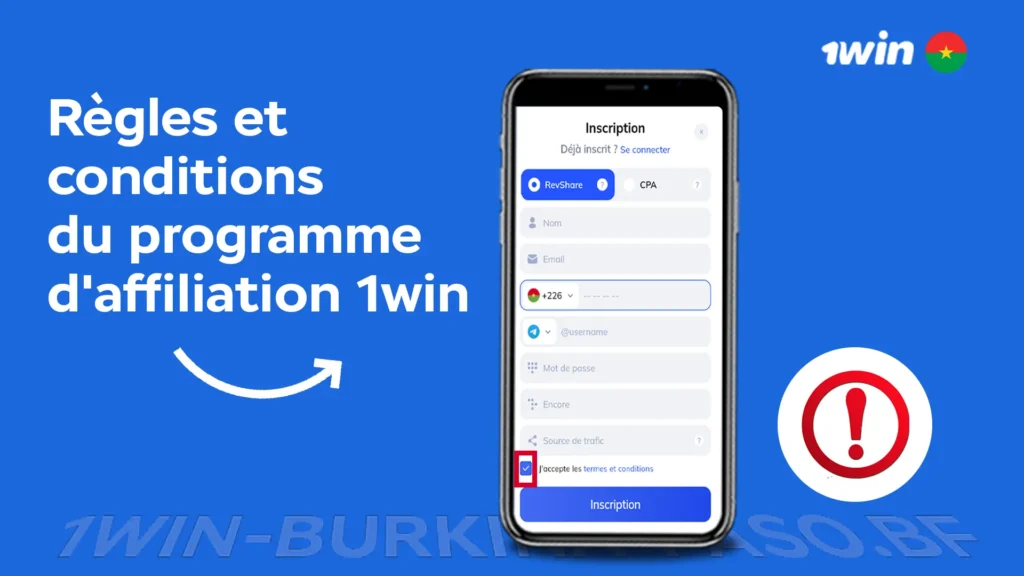 Règles et conditions du programme d'affiliation 1win