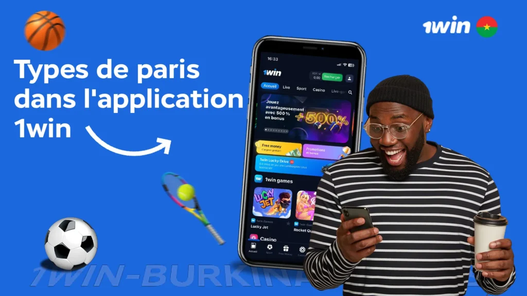 Types de paris dans l'application 1win Burkina Faso