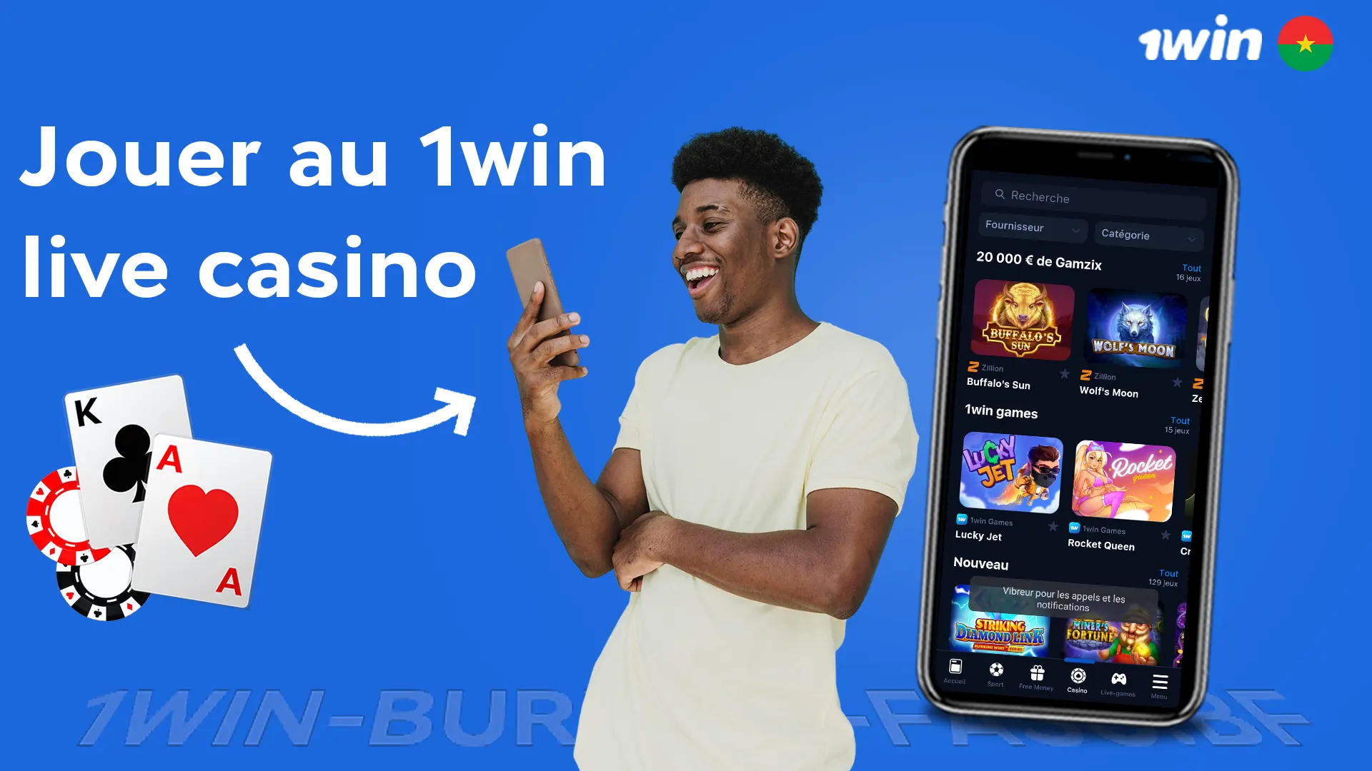 Jouer au 1win live casino