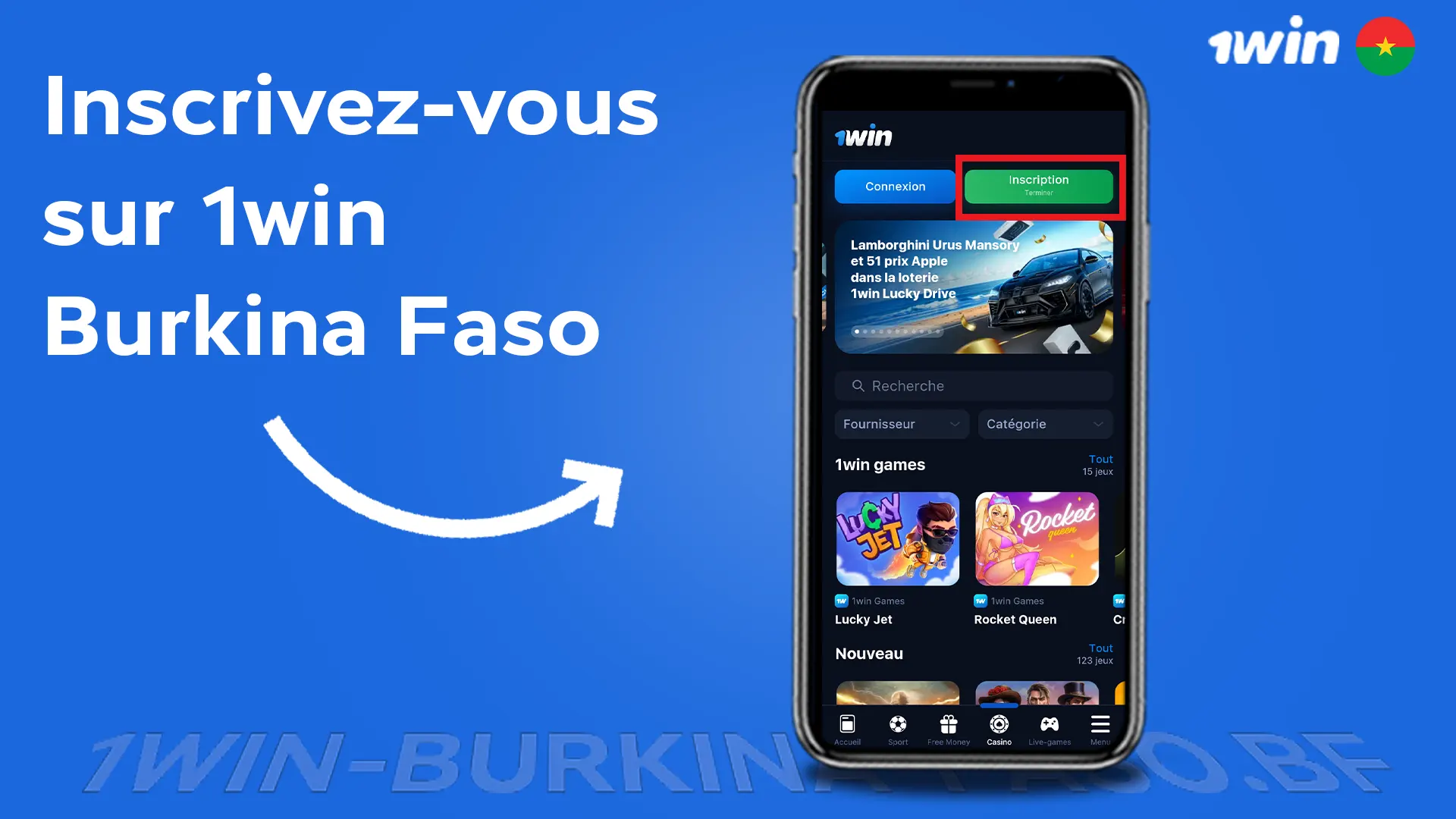 Inscrivez vous sur 1win Burkina Faso