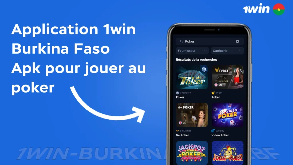 Application 1win Burkina Faso Apk pour jouer au poker