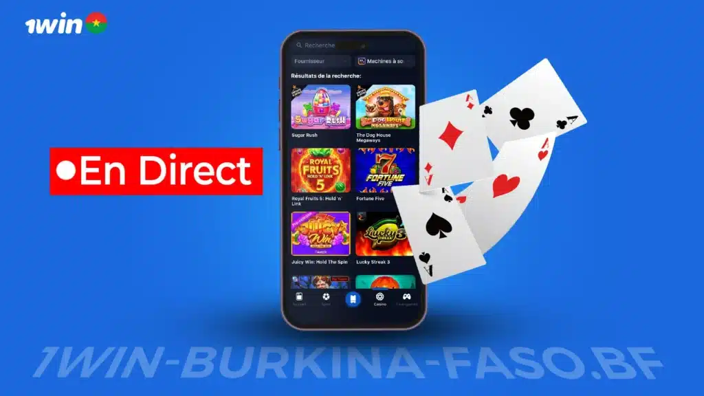 Application de casino en direct iOS 1win Burkina Faso