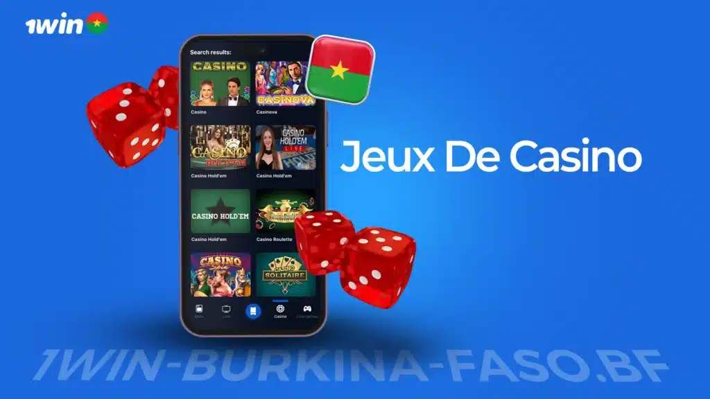 Jeux de casino sur l'application 1Win